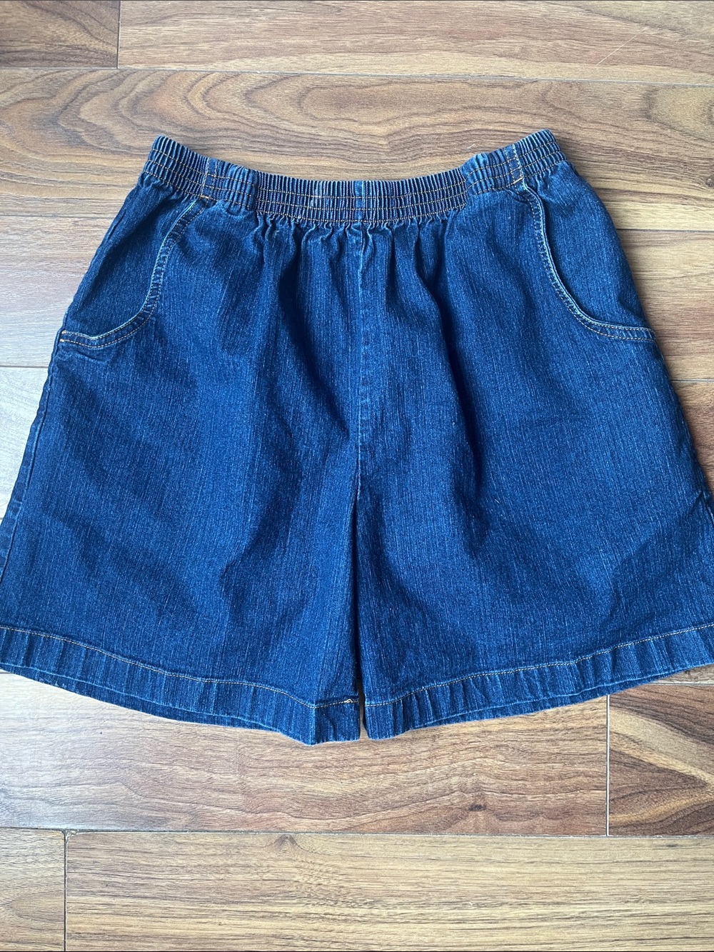 Alabama Women’s stretchable Waist Denim Jean Shorts - Blue with pockets